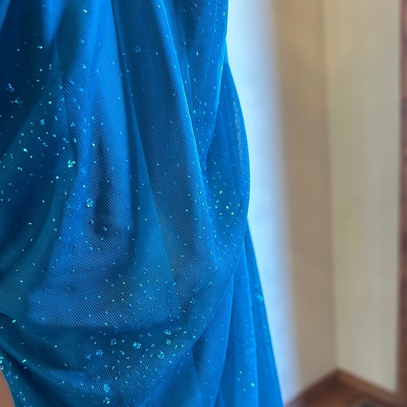 Teal Sparkle Gown - Picture 9 of 10